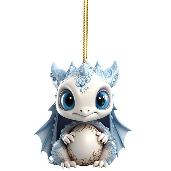 EUDIDV Holiday Decorations Party Christmas Cute Flying Dragon Baby Christmas Unique Shape Christmas Tree Hanging Decoration Xmas Tree Ornaments