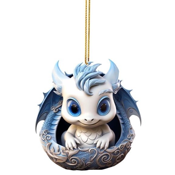 EUDIDV Holiday Decorations Party Christmas Cute Flying Dragon Baby Christmas Unique Shape Christmas Tree Hanging Decoration Xmas Tree Ornaments