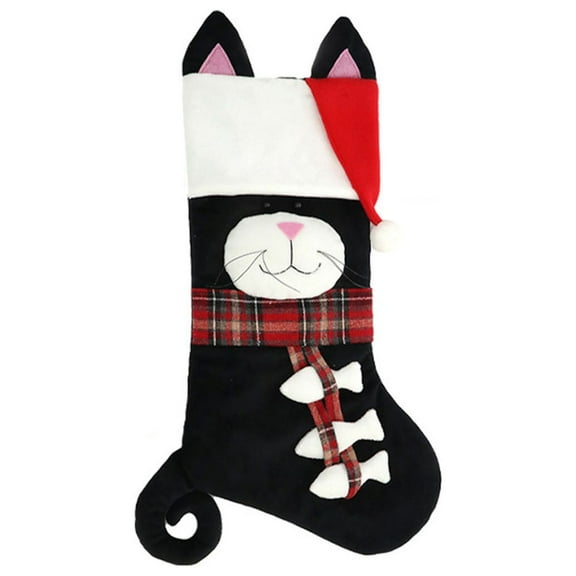 EUDIDV Holiday Hanging Decor Knitted Christmas Stocking Gift Bag Christmas Decorating Supplies Candy Stocking Xmas Decorative Hangings