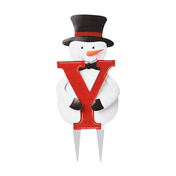 EUDIDV Home Decor Accents Metal Christmas Yard Sign Metal Snowman Decoration Garden Courtyard Ornaments Home Decor Clearance Accents