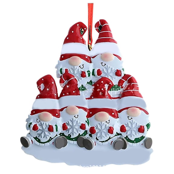 EUDIDV Home Decor Accents Personalized Dwarf Family Christmas Decorations Family Members Name Resin Decorations Home Decor Clearance Accents