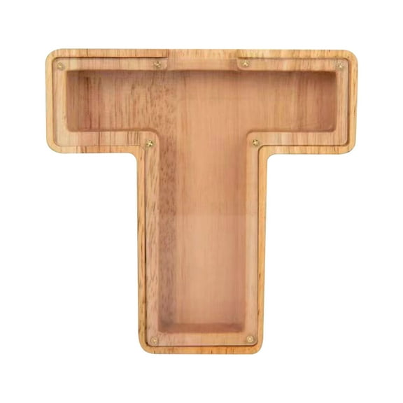 EUDIDV Home Decor Clearance Personalized Wooden Name Money Box Wooden Deposit Box Twenty Six English Letters Home Decor Items