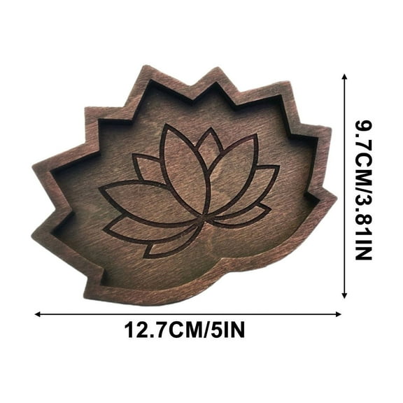 EUDIDV Home Decor Clearance Wooden Crystal Lotus Mini Tray Crafts Crystal Stone Tray Decoration Home Decor Items