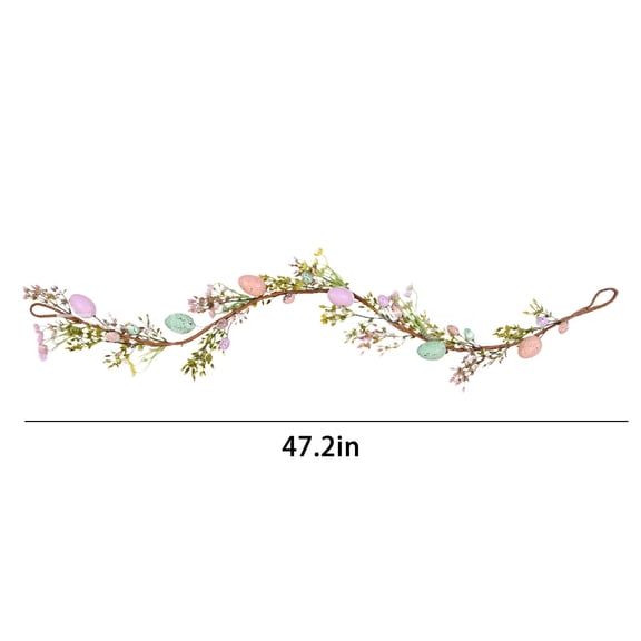 EUDIDV Home Decor Items Easter Wreath With Eggs For Front Door Spring Assorted Twigs Flowers Decorations Colorful Indoor Outdoor Home Decor Patio Porch Decorative Accessories