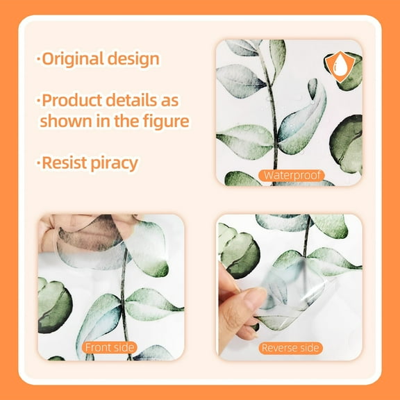 EUDIDV Home Decor Items A Set Of 6 Small Green Leaves Wall Stickers Decorative Self-adhesive Living Room Bedroom Background Wall Stickers Decorative Accessories