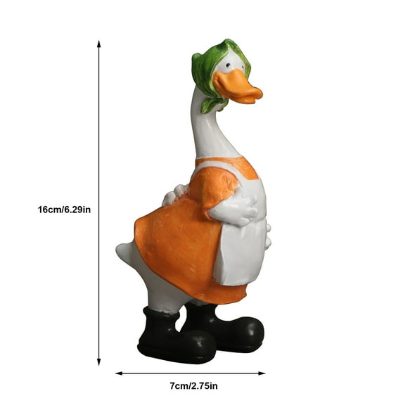 EUDIDV Home Decor Items Statues Of Ducks Resin For Decoration Of Garden Beautiful Sculptures Of A Sitting Ducks For Garden Patio Fence Pond Decorative Accessories