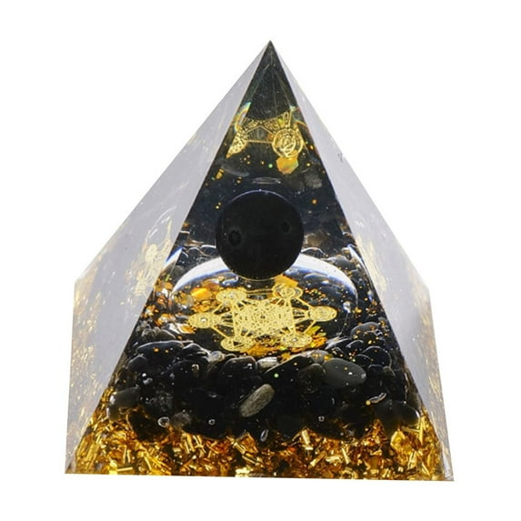 EUDIDV Home Decor Items Styles Pyramids Crystal Crushed Stone Pyramids Home Crafts Resin Ornaments Bar Decoration 5cm Decorative Accessories