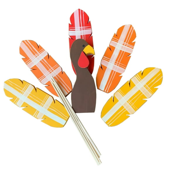 EUDIDV Home Decor Items Turkey Planter Wooden Sticks Thanksgiving Turkey Decorating Decorative Accessories