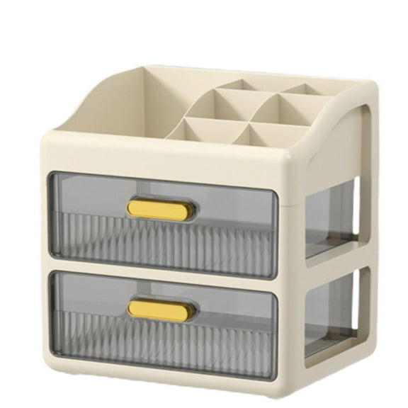 EUDIDV Home Storage Boxes Drawer-type Desktop Storage Box Office Desk Station Organizer Stationery Cosmetics Storage Rack Storage Cabinet Shelf Dividers