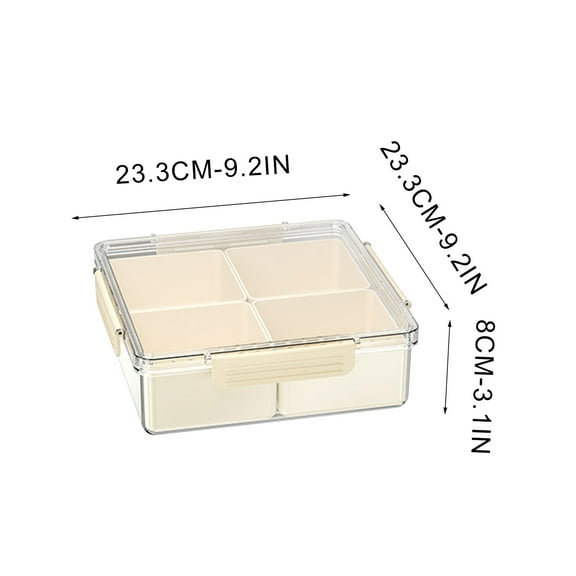 EUDIDV Home Storage Boxes New Compartment Fruit With Lid Platter Household Candy Box Living Room Fruit Platter Snack Dried Fruit Box Shelf Dividers