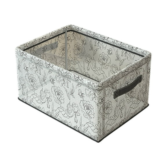 EUDIDV Home Storage Boxes Steel Frame Sundries Book Storage Basket Desktop Cosmetics Storage Box Snack Storage Box Home Kitchen Storage Shelf Dividers