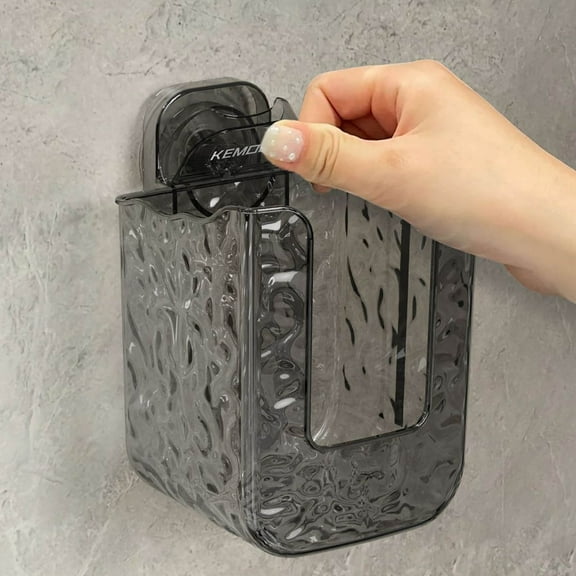 EUDIDV Home Storage Boxes Vacuum Suction Cup Wall Mounted Storage Box For Household Bathroom Bathroom Face Wash Transparent Luxurious And Good-end Wet Wipes Shelf Dividers