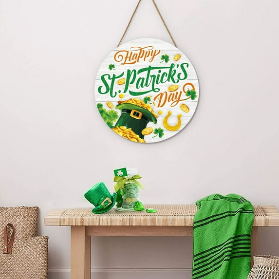 EUDIDV Irish Day Happy St Patricks Day Decoration Sign Lucky Charm Products