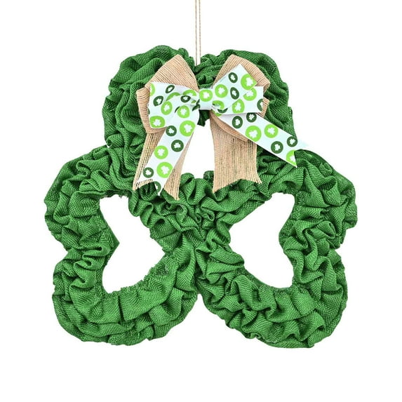 EUDIDV Irish Day Irish Ribbon Wreath St. Patrick's Day Wreath Wreath Door Hanging Wall Decoration St Patrick's Charm Products