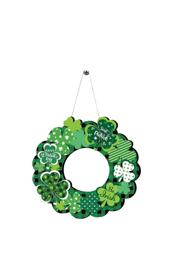 Irish Day St Patrick's Day Door Decorations St Patrick's Day Decorative Shamrocks Garland Wooden Plaques Garland Hangings For Front Doors And Walls Charm Products