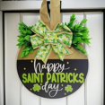 thumbnail image 1 of EUDIDV Irish Day St. Patrick's Day Welcome Wreath Sign St. Patrick's Day Decorations For Front Door Wooden Hanging Welcome Sign With Bow And Shamrocks For Holiday Outdoor Wall Lucky Charm Products, 1 of 6