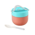 thumbnail image 1 of EUDIDV Kitchen Spoons Soup Cup Soup Bowl Breakfast Milk Cup Takeaway Portable Mini Soup Can Office Worker Cereal Cup Mixing Spoons Spoons and Forks Set, 1 of 2
