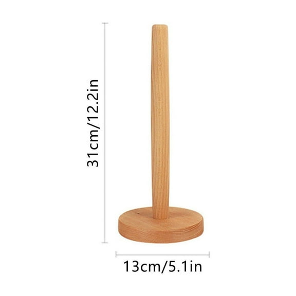 EUDIDV Leakproof Kitchen Paper Towel Rack Japanese-style Beech Vertical Wooden Roll Paper Shelf Storage Rack Cling Film Lazy Wipe Arrangement Rack Leakproof Food Box