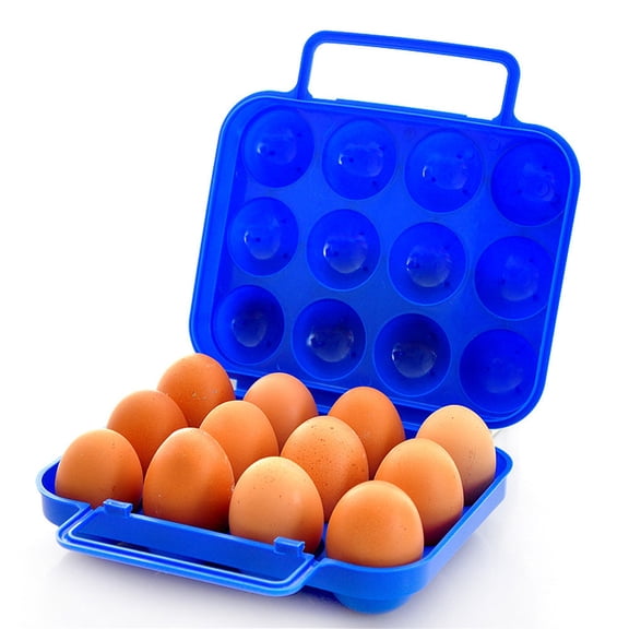 EUDIDV Leakproof Outdoor Plastic Portable Camping 12 Eggs Carrier Container Case Eggs Carrier Eggs Storage Box Case With Handle Leakproof Food Box