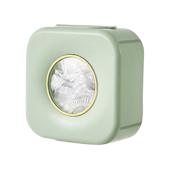 EUDIDV Leakproof Plastic Wrap Cover Storage Box Household Perforation- Wall Hanging Extractor Multi-functional Shoe Cover Shower Cap Plastic Wrap Storage Box Leakproof Food Box