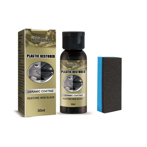 EUDIDV Leather Repair Car Plastic Restorer-Ceramic Coating Trim Restores Faded Sun-Damaged and Oxidized Possessions Plastic Rubber VinylMetal Painted Surfaces-Easy To Apply 30ml Restoration Cream
