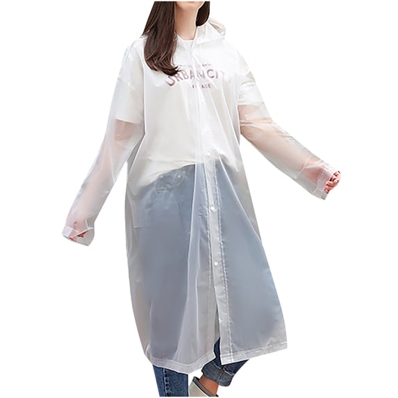 EUDIDV Lightweight Raincoat Women And Man Casual Long Sleeve Windbreaker Raincoat Durable Rain Shield Raincoat for Adults