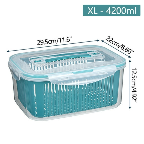 EUDIDV Lunch Box Containers 1 Pcs Fruit Vegetable Storage Containers For Fridge Berries Vegetable Wash Vegetables Dehydration With Lids Lunch Box for Teen Girls Lunch Containers for Kids