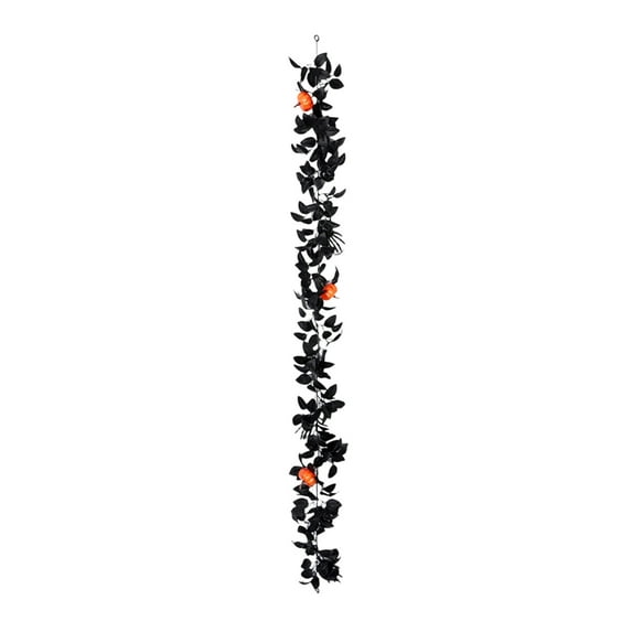 EUDIDV Maple Leaf Garland - Halloween and Thanksgiving Decor, Artificial Fall Foliage Hanging Vine for Indoor/Outdoor Party, Wedding/Fireplace Decoration with Hanging Hook