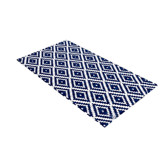 EUDIDV Memory Bath Mat Washable Non-shedding European Retro Lattice Printed Floor Mat Door Mat Sewer Mat Entrance Door Kitchen Bathroom Mat Non-slip Mat Water-Absorbing