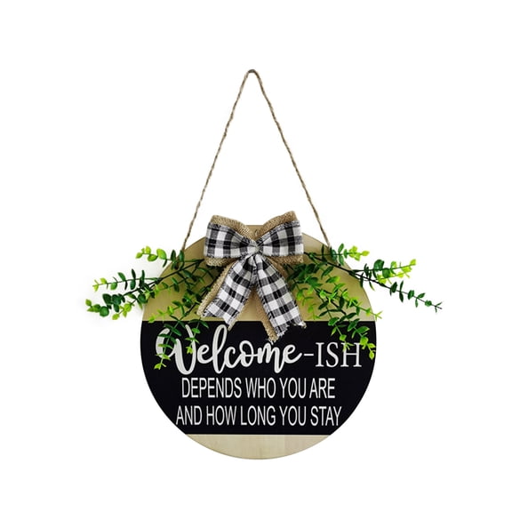 EUDIDV Mesmerizing Gate Signage Nordic Home Decoration Wreath Shooting Props Door Wall Decoration Decorative Durable Gate Sign