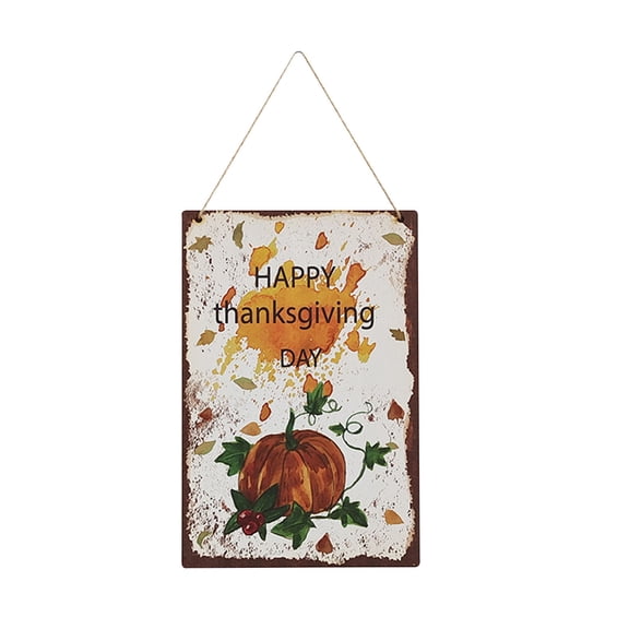 EUDIDV Mesmerizing Gate Signage Wood Listing Festival Thanksgiving Turkey Maple Leaf Scene Decor Decorative Durable Gate Sign