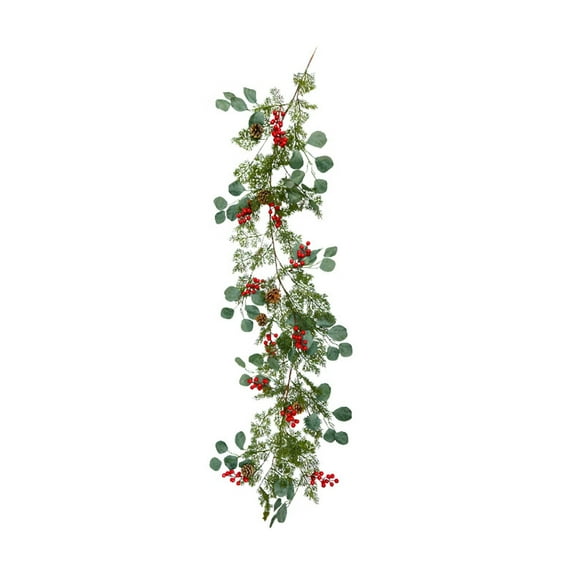 EUDIDV Nativity Ornament Simulation Plants Atmospheres Arrangement Simulation Christmas Red Fruit Pines Needle Decoration Christmas Pines Vines Xmas Decor Items
