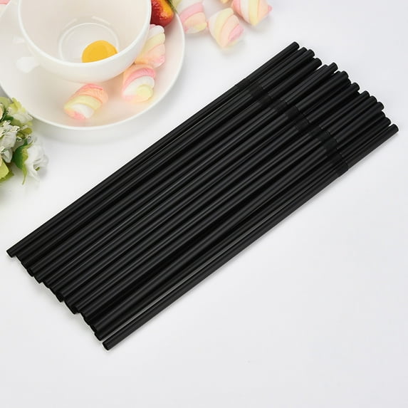 EUDIDV Plastic Straws Disposable;100Pcs 24CM Milk Tea Long Flexible Drinking Straws Wedding Party;for Festivals,Parties and Camping