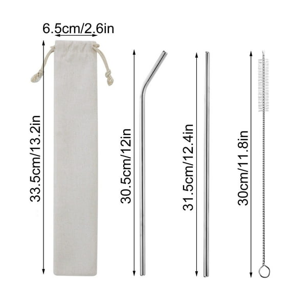 EUDIDV Plastic Straws Disposable;304 Color Metal Stainless Steel Straws Portable Set Reusable Bar Drinks Milk Tea Straws;for Festivals,Parties and Camping