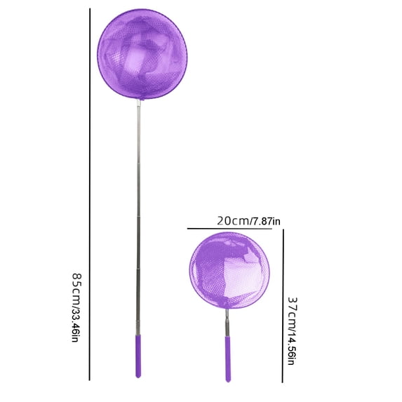 EUDIDV Pool Net 2PCS Swimming Pool Cleaning Net Summer Stainless Steel Children Retractable Fishing Net Outdoor Beach Toys Net Bag Park bug Net Sheet Net 7 Colors Optional Telescoping Pool Skimmer