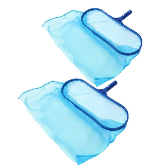 EUDIDV Pool Net 2Pcs Leaf Rake Mesh Frame Net Skimmer Cleaner Swimming Pool Tool Telescoping Pool Skimmer