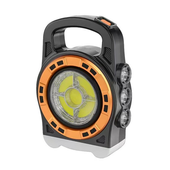 EUDIDV Portable Lamp Multifunctional Searchlight Outdoor Solar Charging Treasure Strong Light Flashlight Cob Portable Lamp Bright Camping Lamp