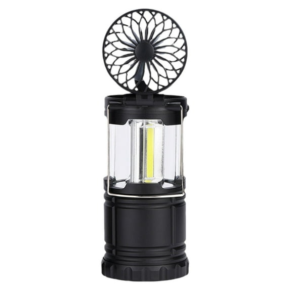 EUDIDV Portable Lighted Fans​ Camping Lantern LED Camping Light Foldable Lantern With Fan Fits Strong Wind Survival Kit Windstorm Power Outage Outdoor Portable Lantern;Fans with Illumination