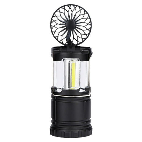 EUDIDV Portable Lighted Fans​ Camping Lantern LED Camping Light Foldable Lantern With Fan Fits Strong Wind Survival Kit Windstorm Power Outage Outdoor Portable Lantern;Fans with Illumination