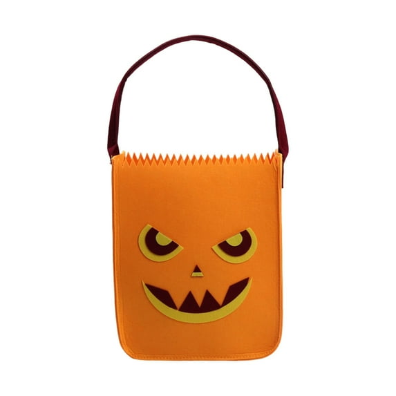 EUDIDV Pumpkin Bucket Candy Bucket Halloween Candy Bag Spooky Themed Candy Pouch Halloween Goodie Bag Personalized Halloween Candy Bag