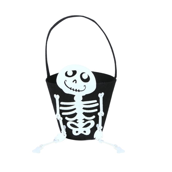 EUDIDV Pumpkin Bucket Candy Bucket Halloween Decoration Candy Bag Ghost Festival Mood Layout Props Non Woven Three Dimensional Handbag Party Supplies