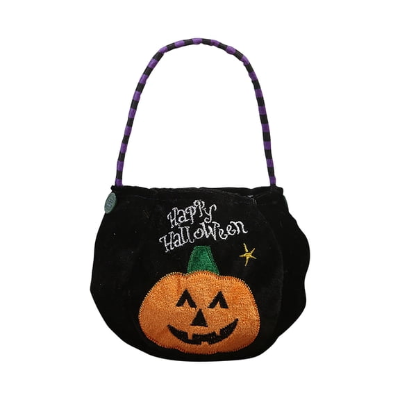 EUDIDV Pumpkin Bucket Candy Bucket Halloween Pumpkin Bag Handheld Halloween Prop Basket Non Woven Candy Bag Pumpkin Bag