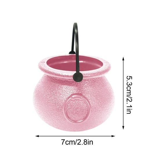 EUDIDV Pumpkin Bucket Candy Bucket Pot Witches Halloween Candy Bowl Holders Plastic Pot With HandleTrick Or Treat Party Supplies Halloween Decorations