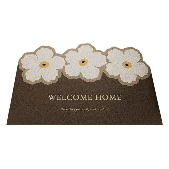 EUDIDV Quick-Dry Carpet Premium Silk Circle Mat For Home Entryway Non-Slip Wear-abrasion Customizable Trim Dirt Mud Scraper Doormat Water-Absorbing Rug