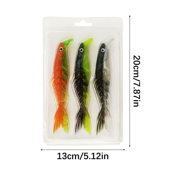 EUDIDV Realistic Animal Fishing Lures​; Mino Fish Road Ya Bicolor Multi Fish Soft Bait Multicolor Multi Size Scissors Fish Tail False Bait Soft Bait (mixed Packaging);Durable Fishing Lures​