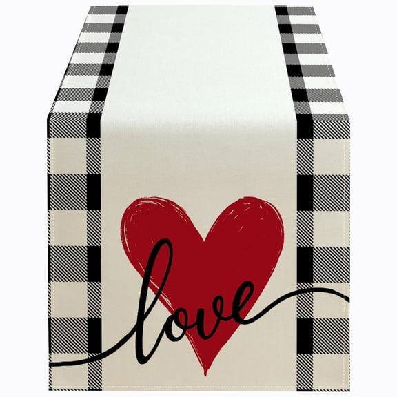 EUDIDV Romantic Presents Colorful Love Table Flag Valentine's Day Restaurant Living Room Tabletop Decoration Wedding Anniversary Ambience Decoration Four Sizes Available Valentine's Decor