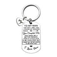 thumbnail image 1 of EUDIDV Romantic Presents TO MY MAN/WOMAN European And Valentine's Day Anniversary Gift Couple Stainless Steel Keychain Valentine's Decor, 1 of 3