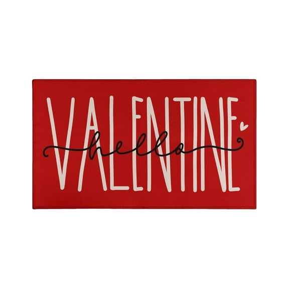 EUDIDV Romantic Presents Valentine Day Living Room Bedroom Straight Carpet Floor Mats Bathroom Absorbent Non-slip Mats Kitchen Foot Mats Valentine's Decor