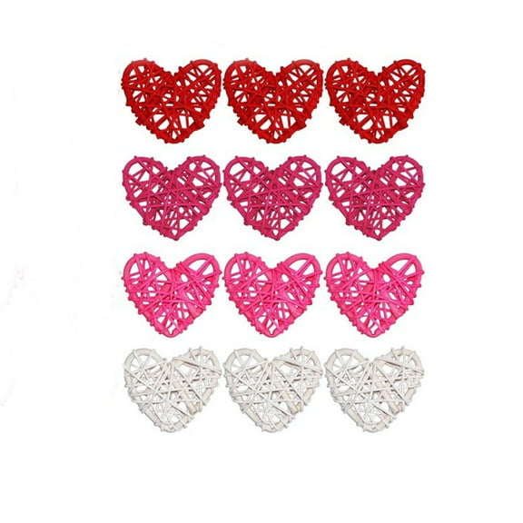 EUDIDV Romantic Presents Valentine's Day Heart-shaped Rattan Ball Ornament Valentine's Decor