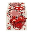thumbnail image 1 of EUDIDV Romantic Presents Valentine's Day Table Runner Super Soft Tablecloth For Catering Wedding Kitchen Party Holiday Picnic Home Decor 13x72 Inch Long Romantic Heart Art Texture Valentine's Decor, 1 of 6